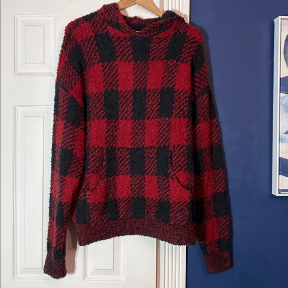 NWT Skims Cozy Knit Plaid Hoodie Unisex - Picture 5 of 5